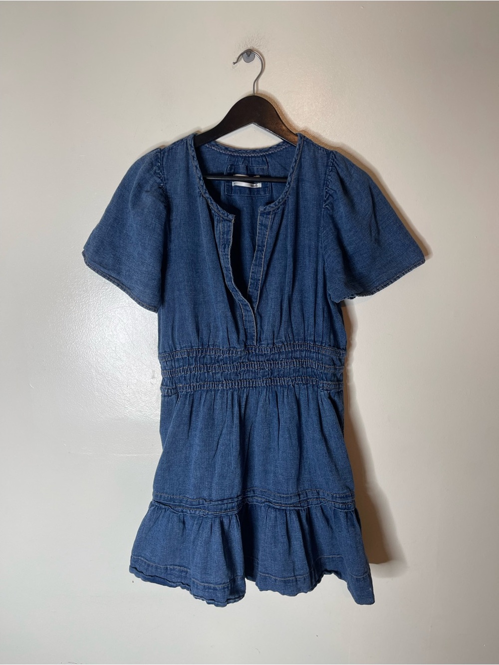Anthropologie Somerset Mini Denim Dress Size Large Petite Women’s